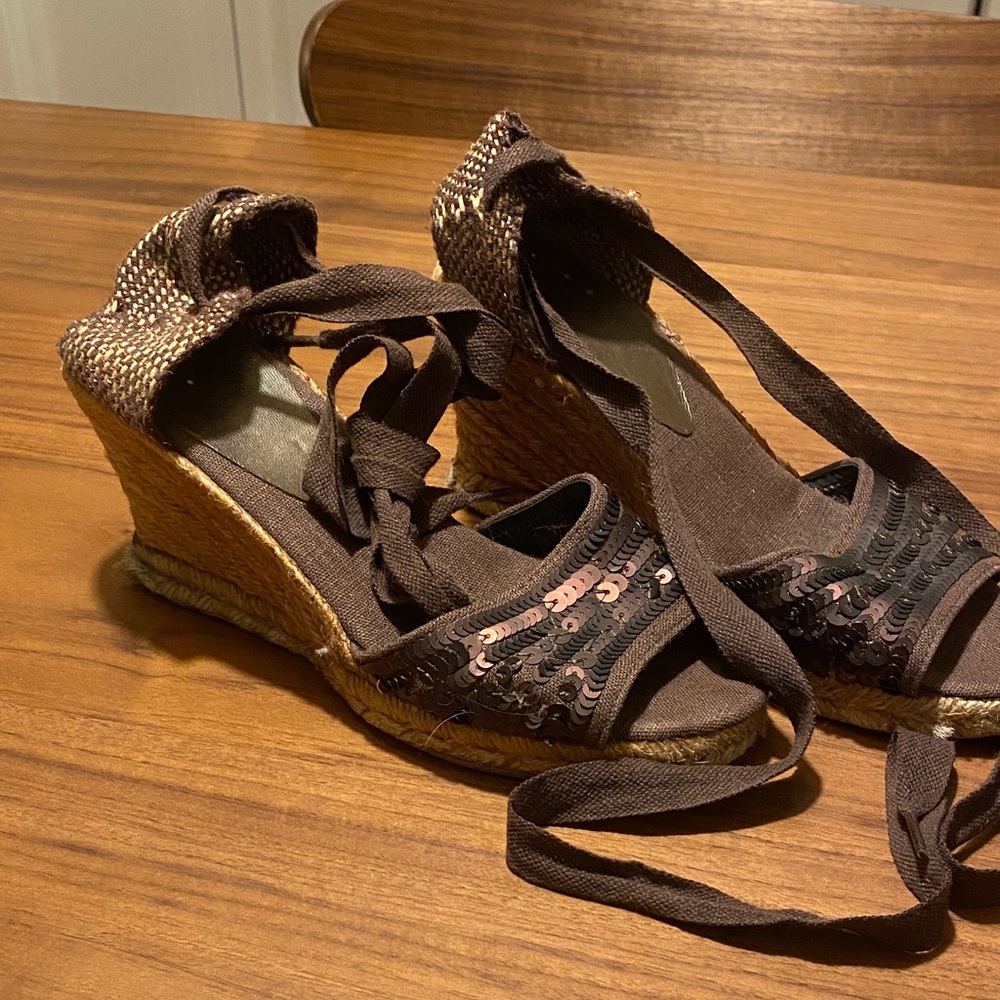 Brown Wedge Espadrilles